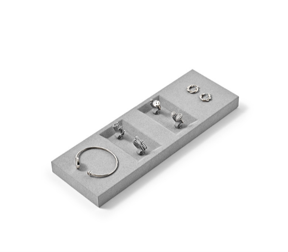 Gray Microfiber Earring Display Stand