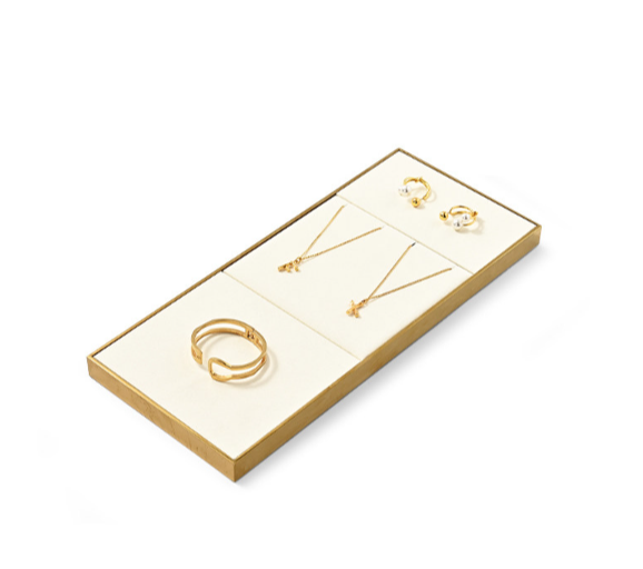 Off-White Metal Jewelry Display Set