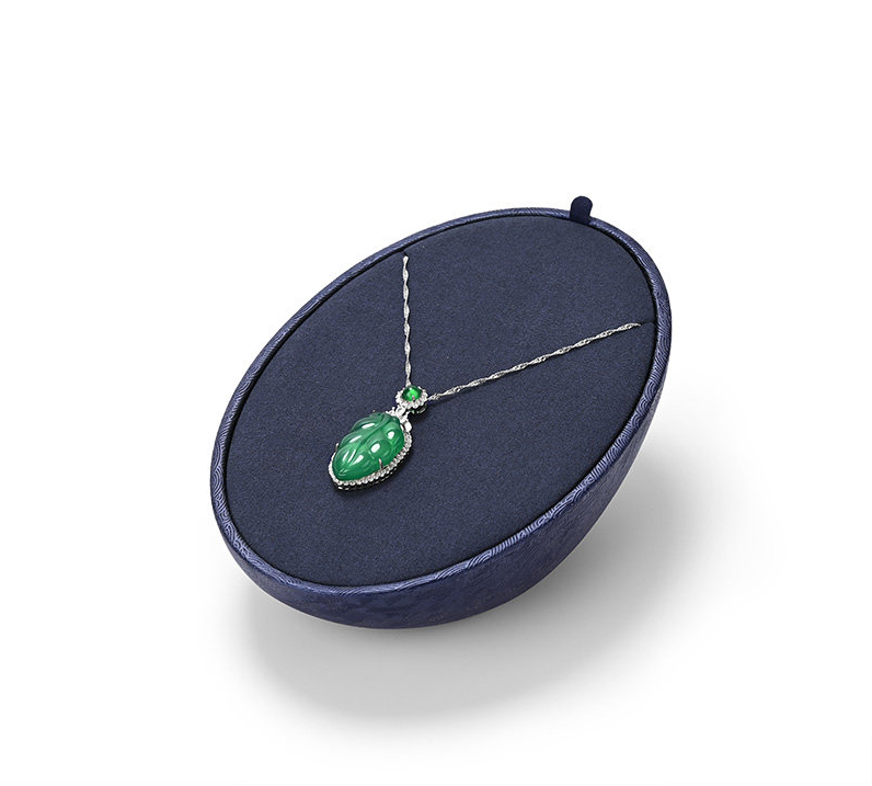 Blue Leather Microfiber Jewelry Display Set