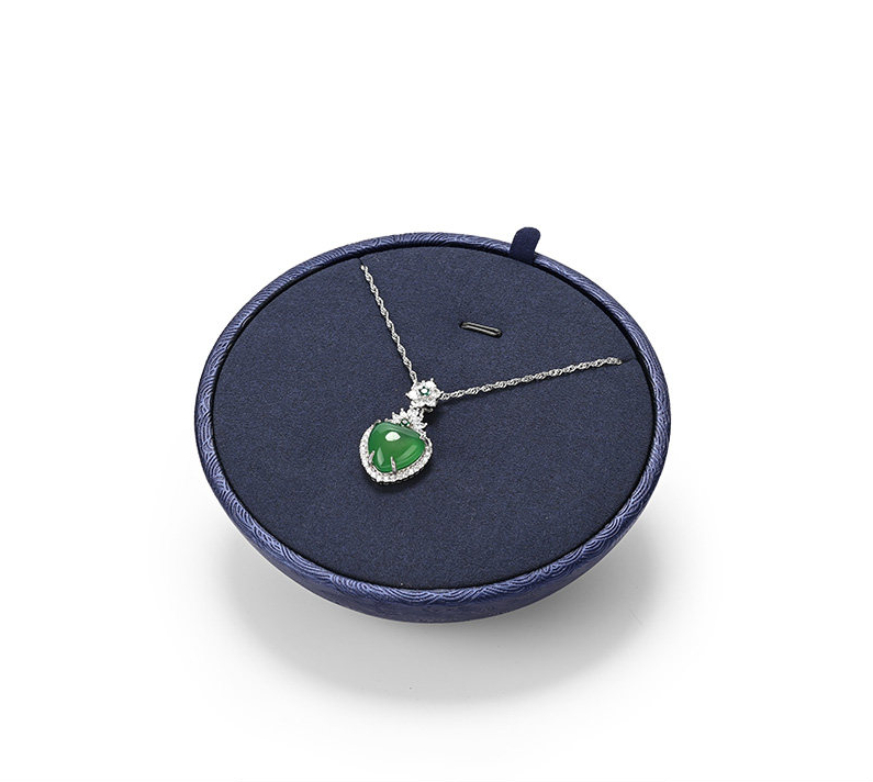 Blue Leather Microfiber Jewelry Display Set
