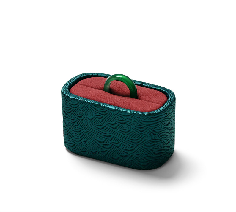 Red Leather Microfiber Jewelry Display Set