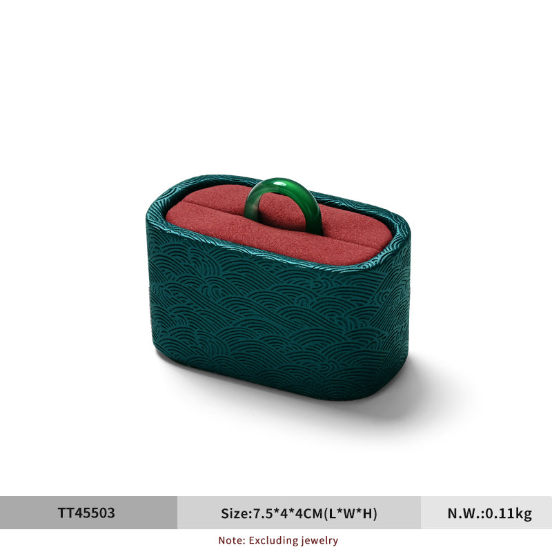Red Leather Microfiber Jewelry Display Set