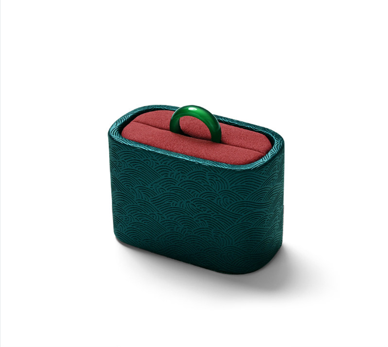 Red Leather Microfiber Jewelry Display Set