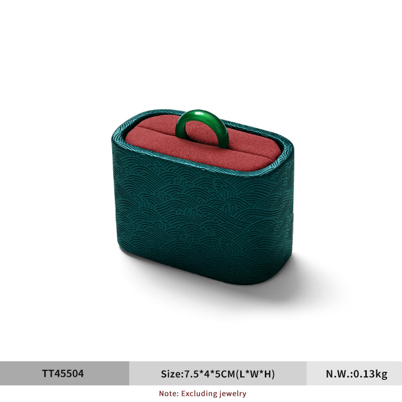 Red Leather Microfiber Jewelry Display Set