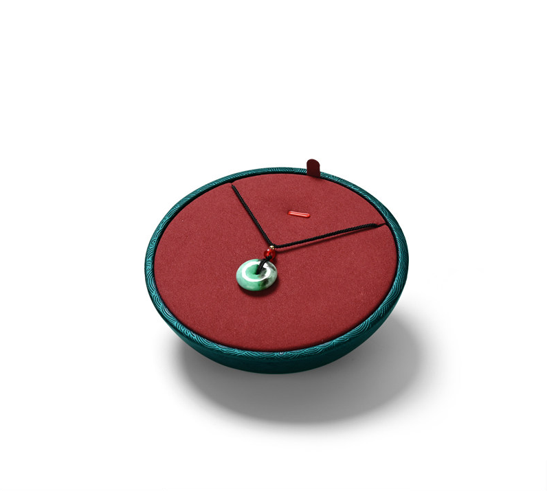 Red Leather Microfiber Jewelry Display Set