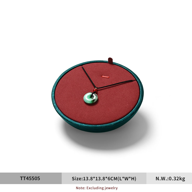 Red Leather Microfiber Jewelry Display Set