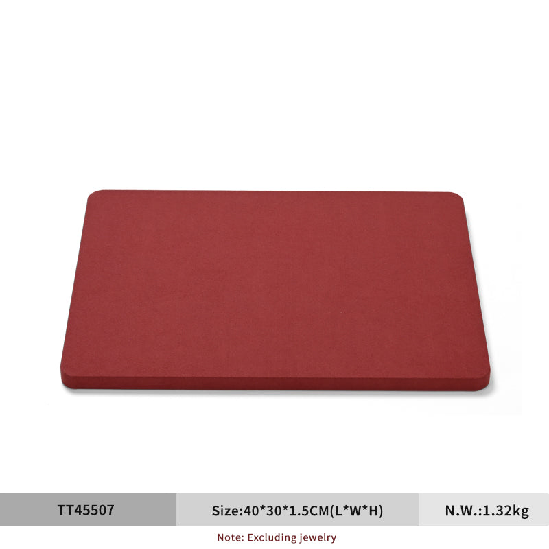 Red Leather Microfiber Jewelry Display Set