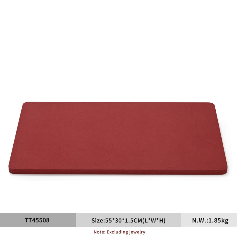 Red Leather Microfiber Jewelry Display Set