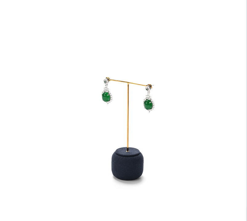 Blue Leather Microfiber Pendant Display Stand