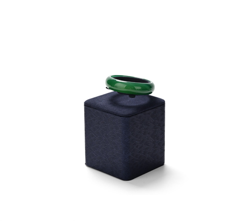 Blue Leather Microfiber Pendant Display Stand