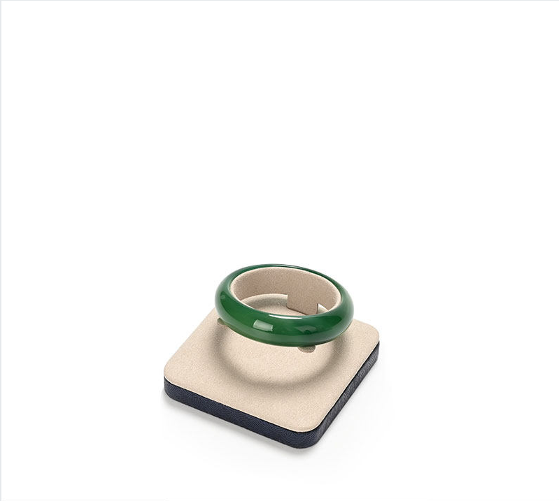 Beige Leather Microfiber Jewelry Display Set