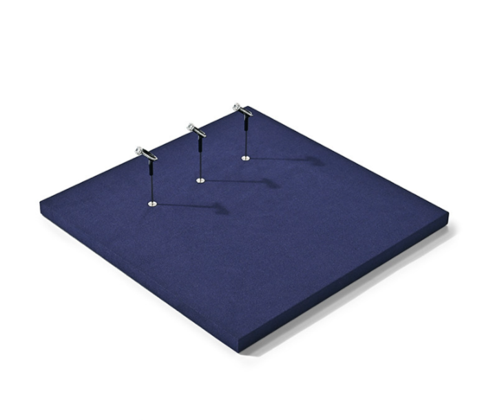 Blue Microfiber Metal Jewelry Display Set