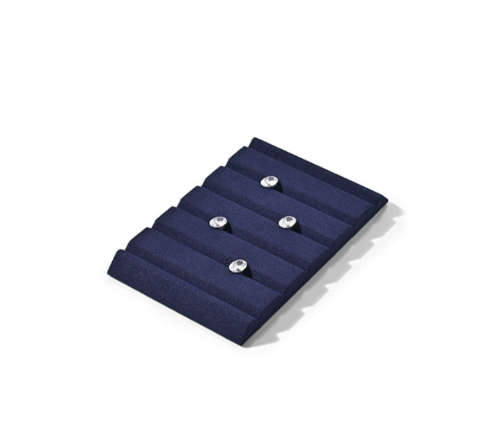Blue Microfiber Metal Jewelry Display Set