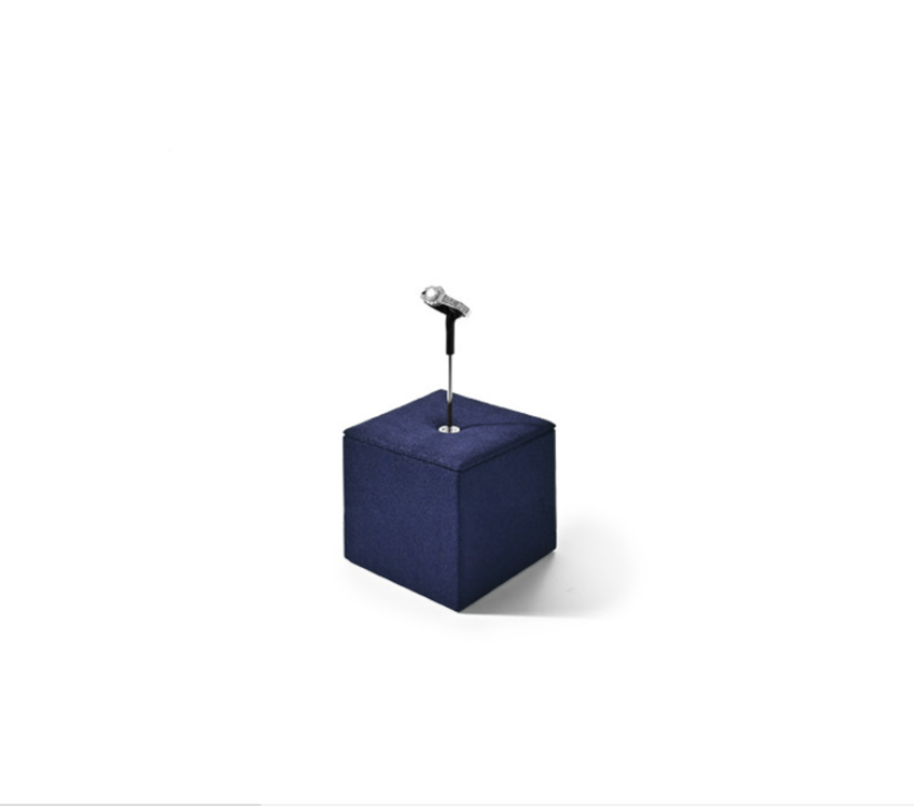 Blue Microfiber Metal Jewelry Display Set
