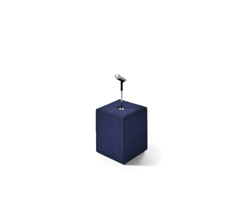 Blue Microfiber Metal Jewelry Display Set