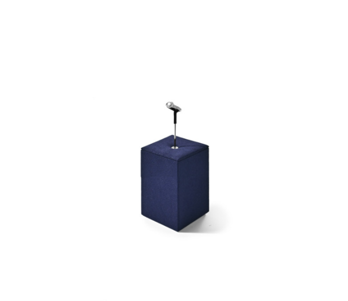 Blue Microfiber Metal Jewelry Display Set