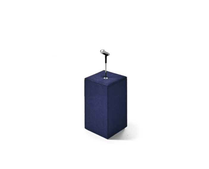 Blue Microfiber Metal Jewelry Display Set