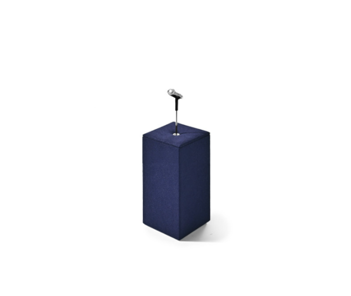 Blue Microfiber Metal Jewelry Display Set