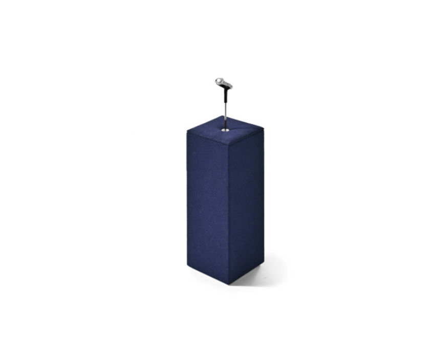 Blue Microfiber Metal Jewelry Display Set