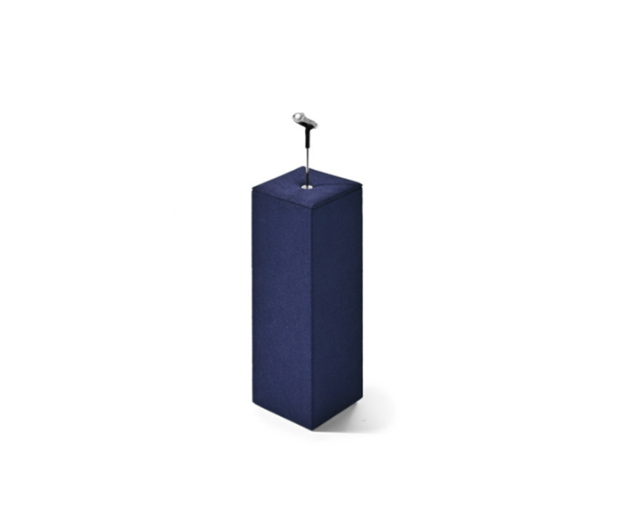 Blue Microfiber Metal Jewelry Display Set