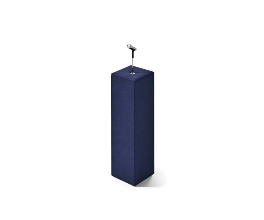 Blue Microfiber Metal Jewelry Display Set