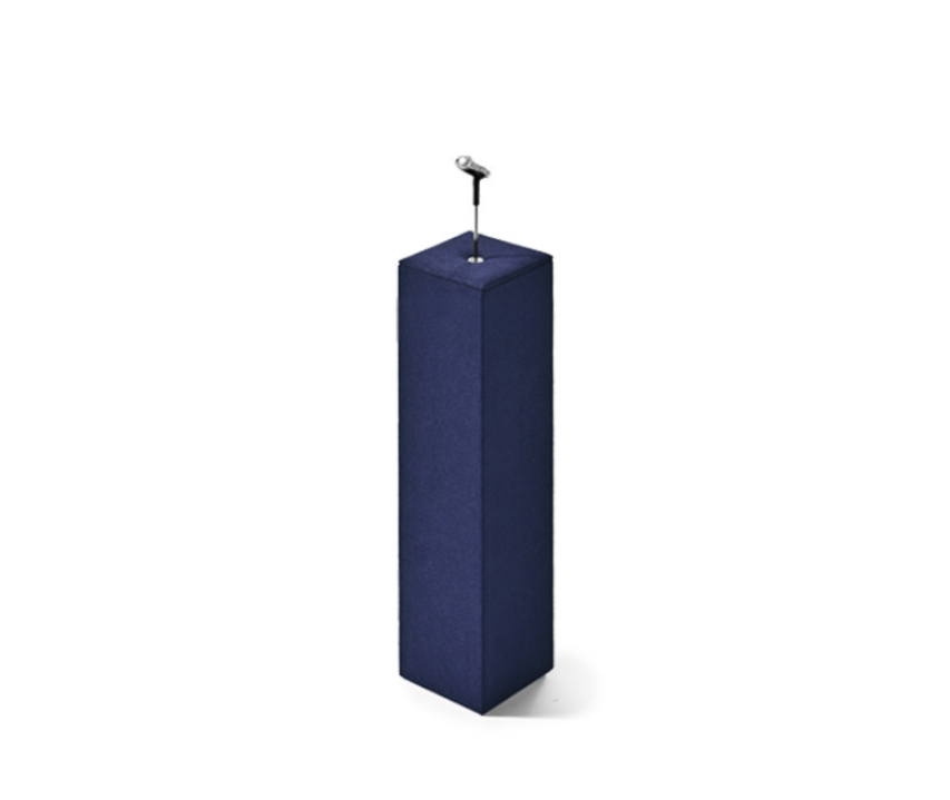 Blue Microfiber Metal Jewelry Display Set