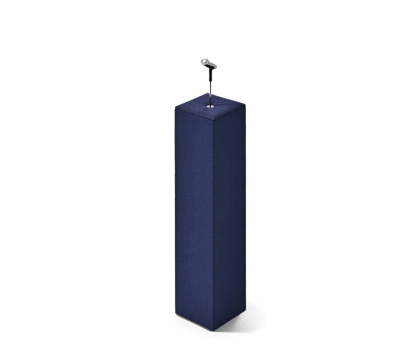Blue Microfiber Metal Jewelry Display Set