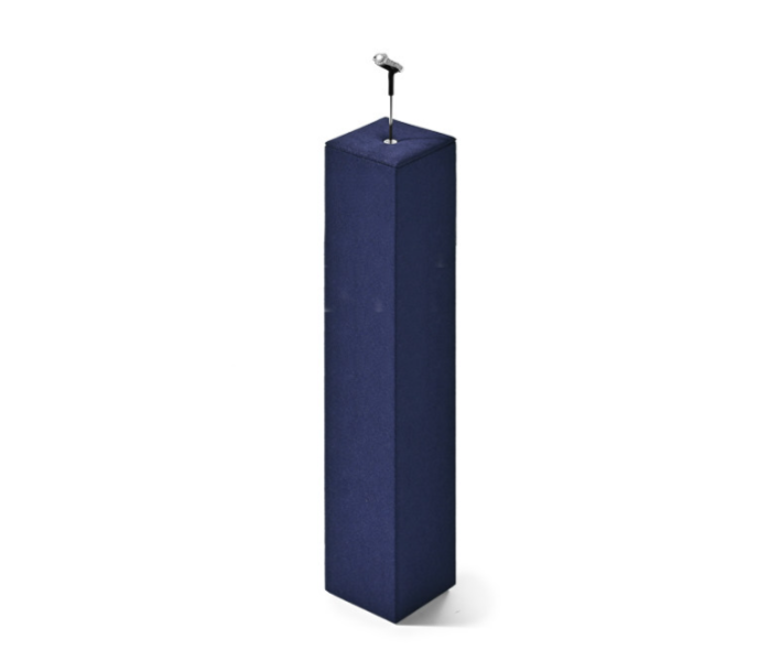 Blue Microfiber Metal Jewelry Display Set