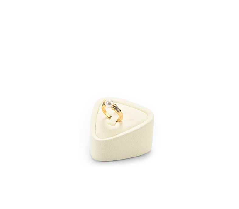 Beige Microfiber Jewelry Display Set