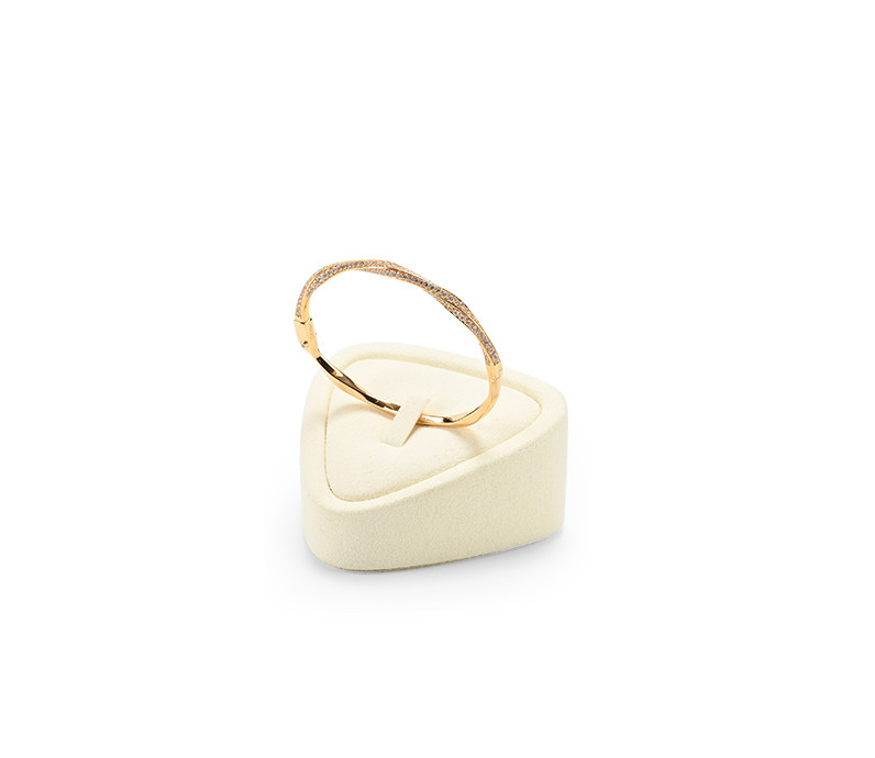 Beige Microfiber Jewelry Display Set
