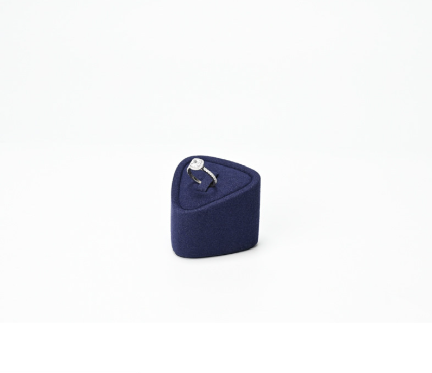 Blue Microfiber Jewelry Display Set