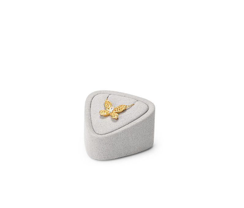 Gray Microfiber Jewelry Display Set
