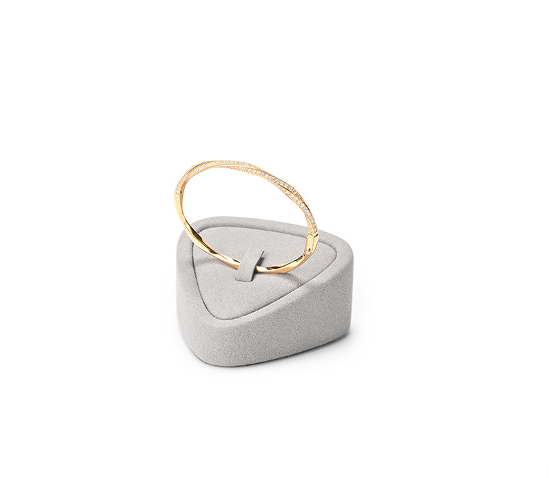 Gray Microfiber Jewelry Display Set