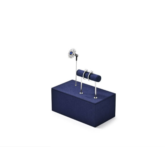 Blue Metal Jewelry Display Set