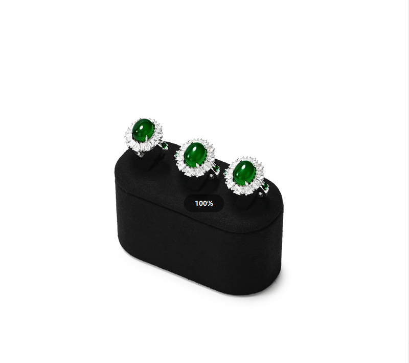 Black Microfiber Jewelry Display Set