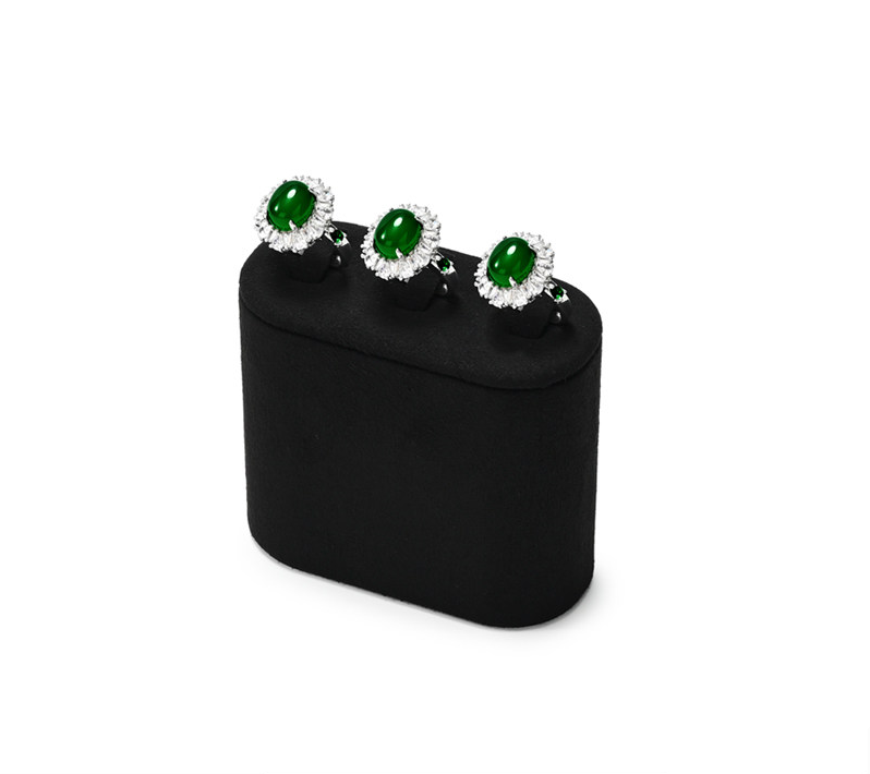 Black Microfiber Jewelry Display Set