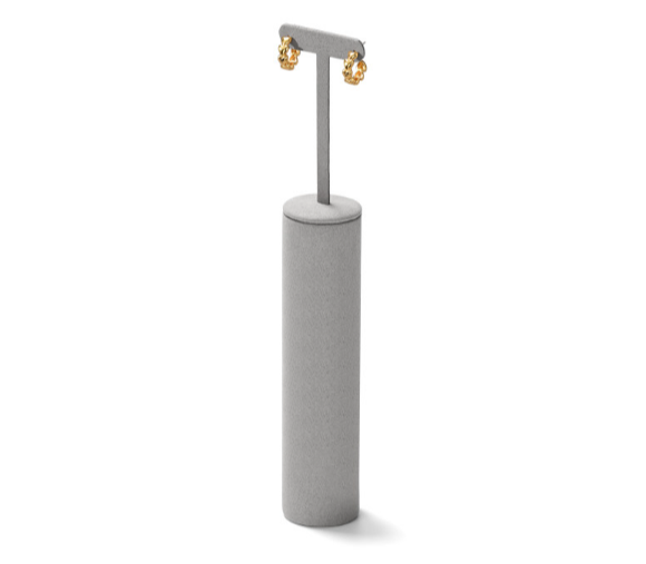 Blue Microfiber Jewelry Display Stand