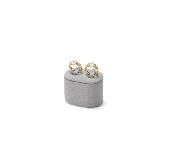 Blue Microfiber Jewelry Display Stand