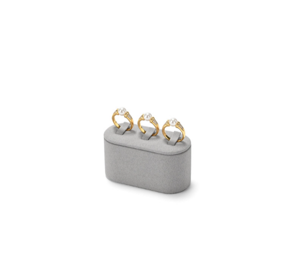 Blue Microfiber Jewelry Display Stand