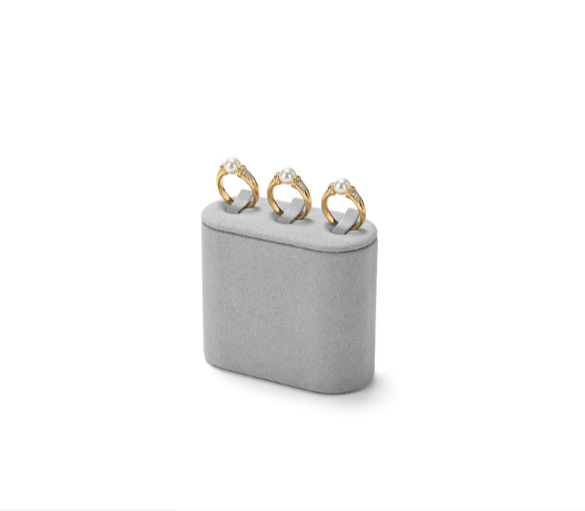 Blue Microfiber Jewelry Display Stand