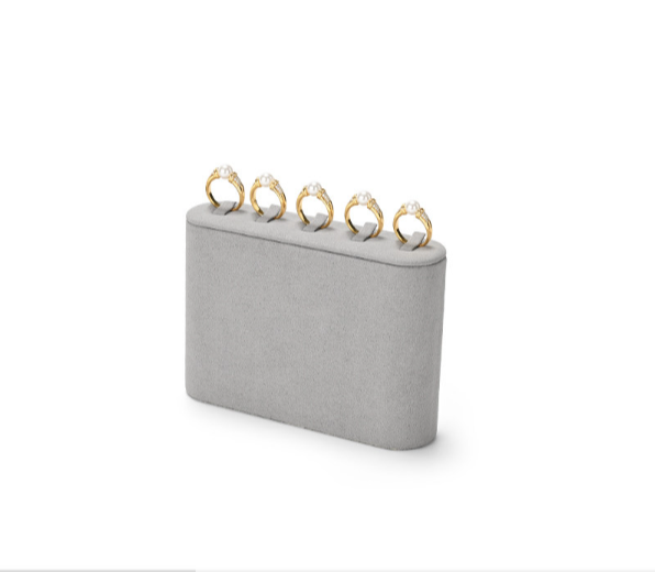 Blue Microfiber Jewelry Display Stand