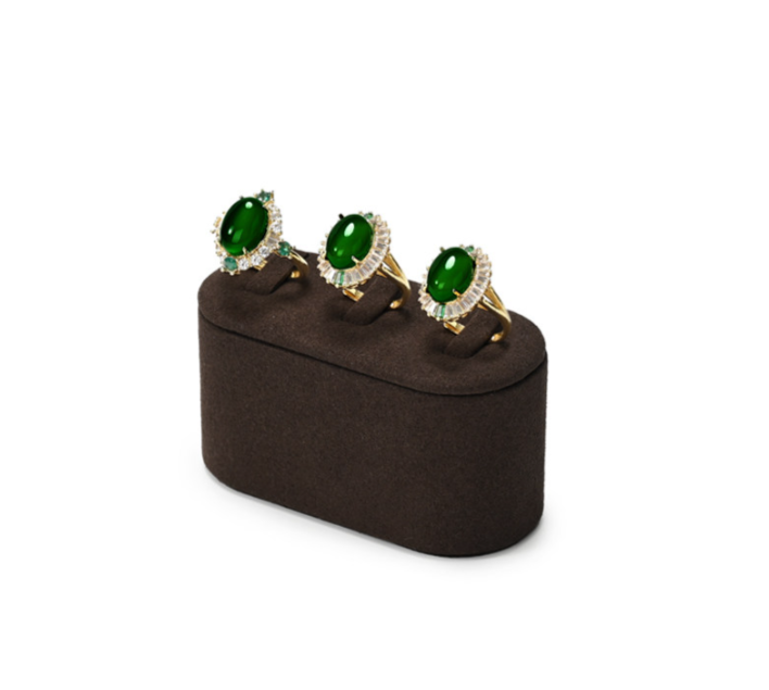 Brown Microfiber Jewelry Display Set