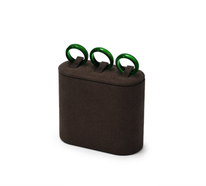 Brown Microfiber Jewelry Display Set