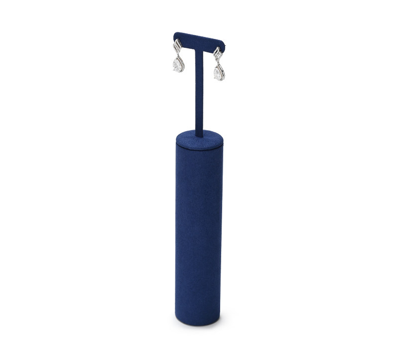 Blue Microfiber Jewelry Display Stand