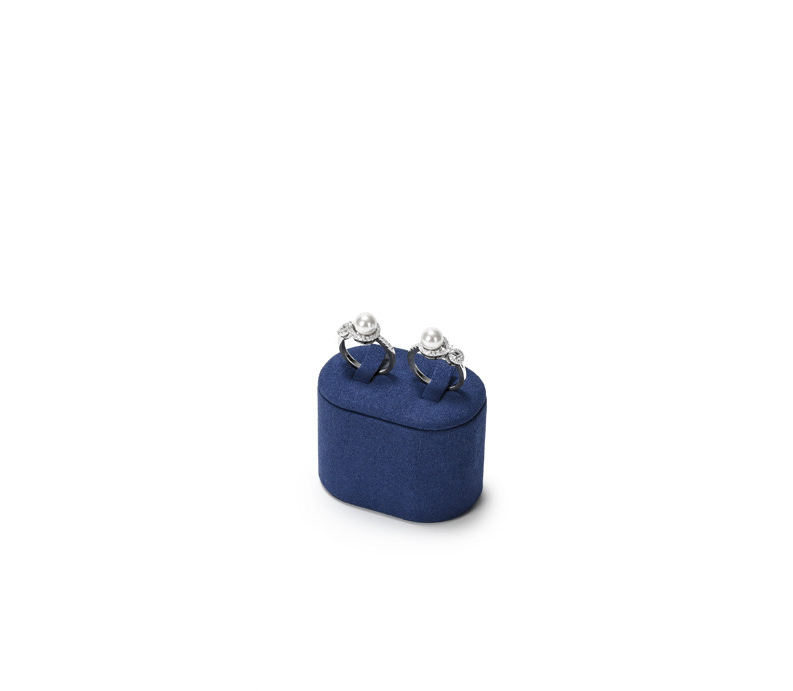Blue Microfiber Jewelry Display Stand