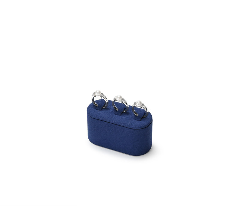 Blue Microfiber Jewelry Display Stand