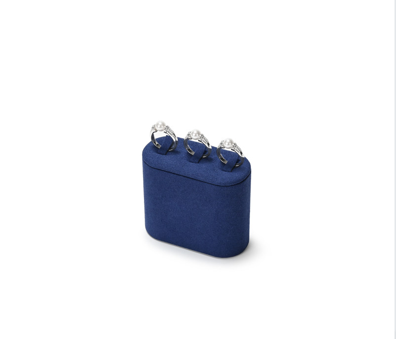 Blue Microfiber Jewelry Display Stand