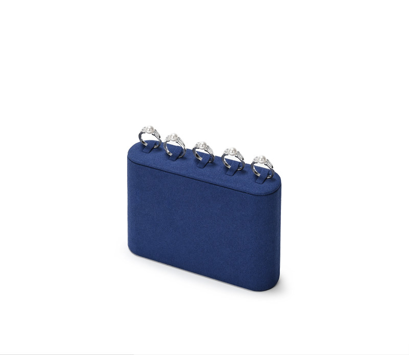 Blue Microfiber Jewelry Display Stand