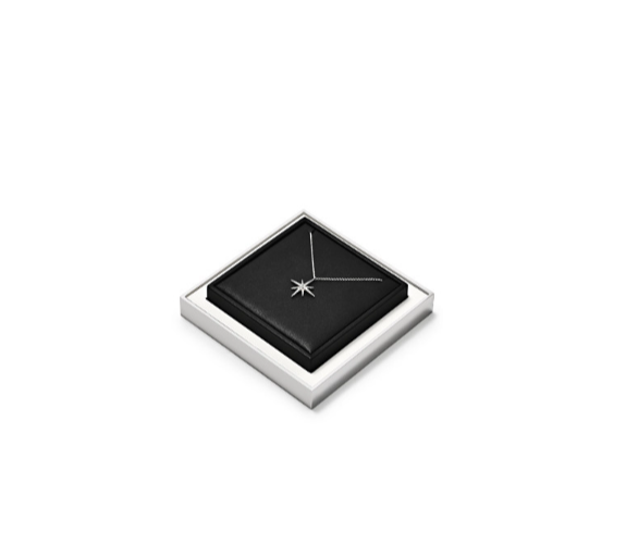 Black Leather Jewelry Display Stand