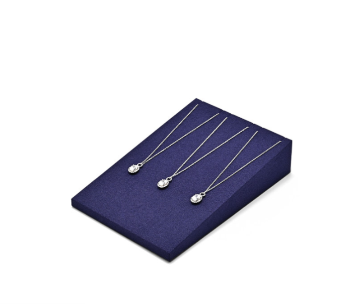 Blue Microfiber Jewelry Display Set